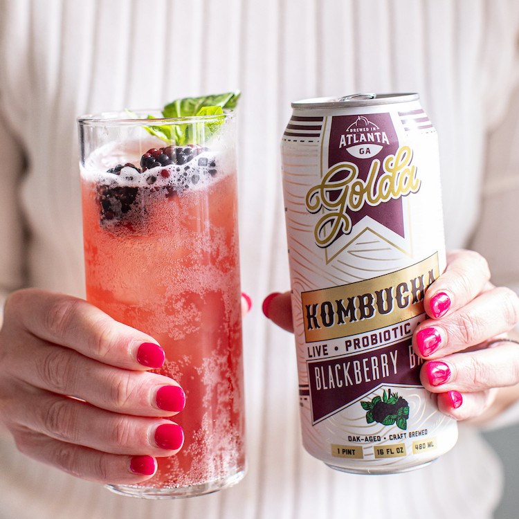 Picture of blackberry basil kombucha